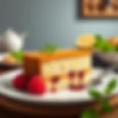 Plated Airfryer Cake Delight Beautifully plated airfryer cake ready to be enjoyed