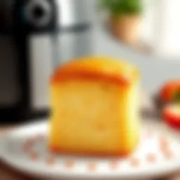 Delicious airfryer cake with a golden crust