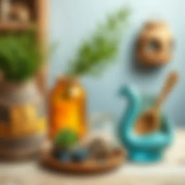 Decorative items created from recycled materials