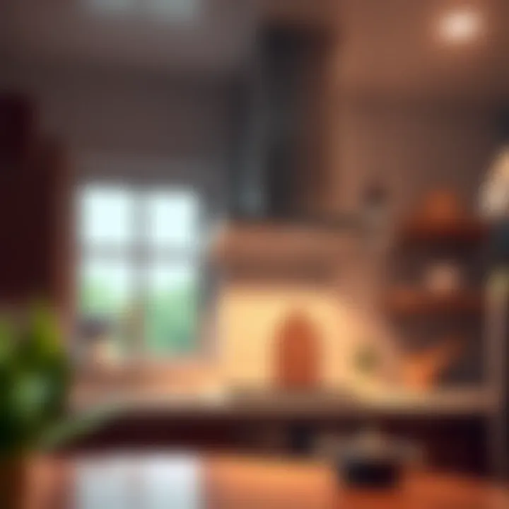 Installation setup for a ductless kitchen hood