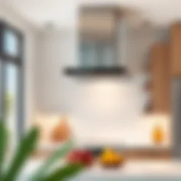 Modern kitchen with a sleek ductless hood