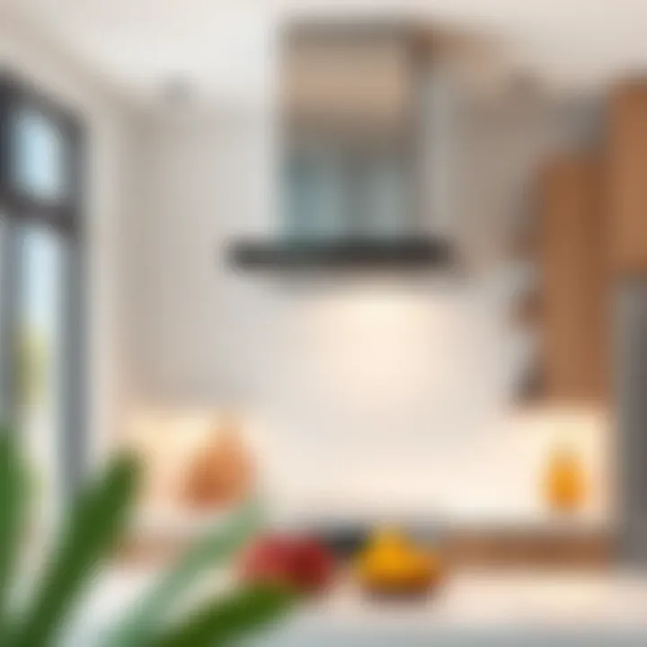 Modern kitchen with a sleek ductless hood