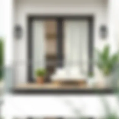 Modern balcony with minimalistic design elements