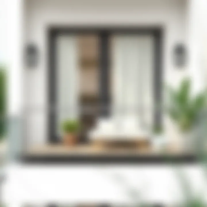 Modern balcony with minimalistic design elements