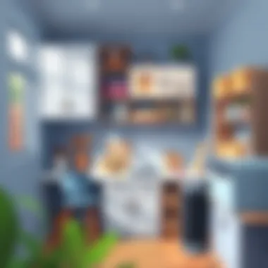 Organized Workspace for Cabinet Painting A well-organized workspace for painting cabinets