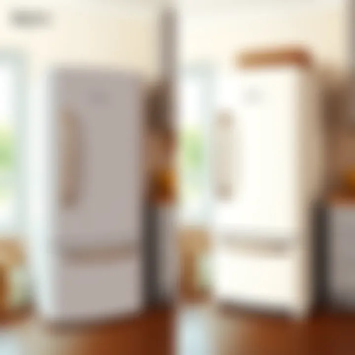 Transforming Your Refrigerator: A Stunning Makeover Before and after comparison of a painted refrigerator