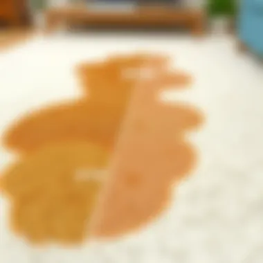 Carpet Stain Treatment Results Before and after comparison of a carpet stain treatment