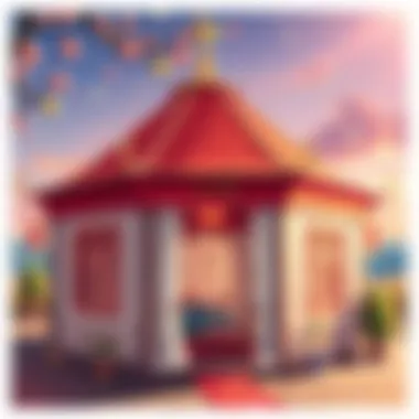 A beautifully assembled Chinese tent showcasing its features