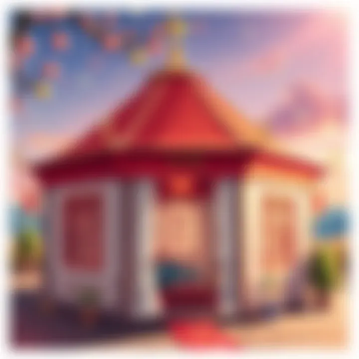 A beautifully assembled Chinese tent showcasing its features