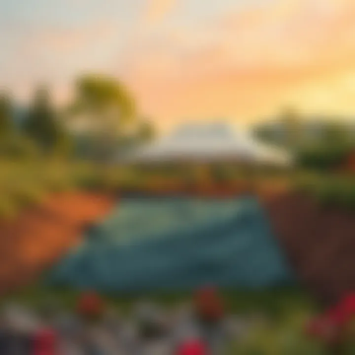 Preparation of the ground area for tent installation