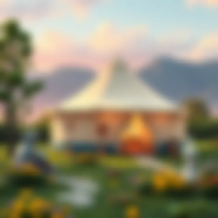 A picturesque location ideal for tent setup