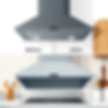 A before-and-after comparison of a cleaned stove hood