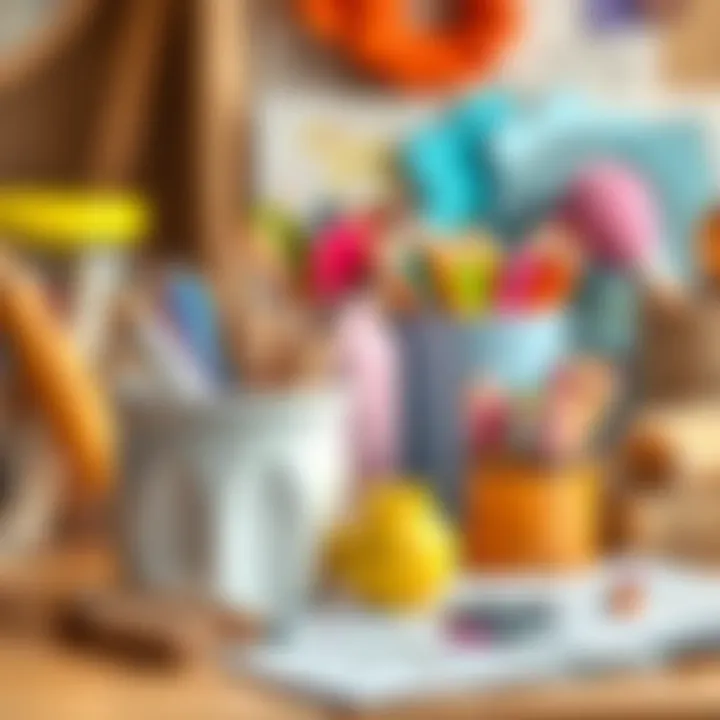 Supplies for Colorful Paper Crafting Crafting supplies for colorful paper projects