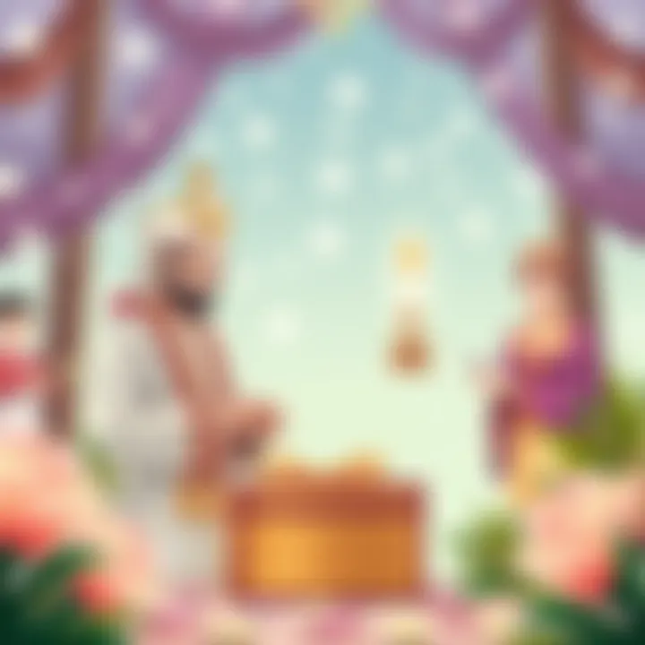 Ceremonial presentation of a groom's gift box at a wedding