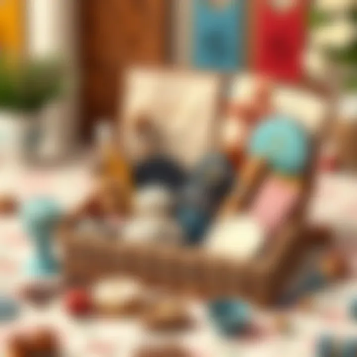 Array of items typically found in a groom's gift box, reflecting tradition