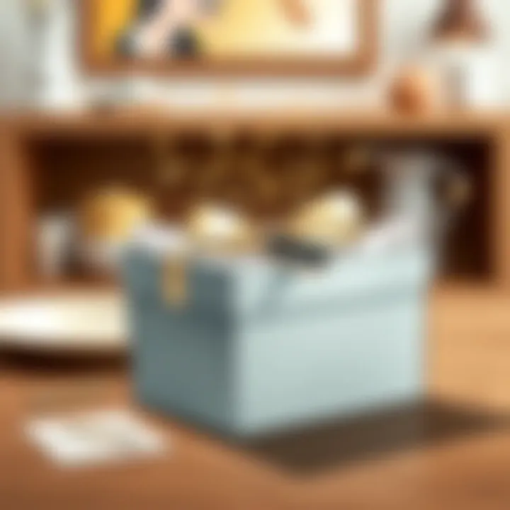 Modern interpretation of the groom's gift box illustrating innovation