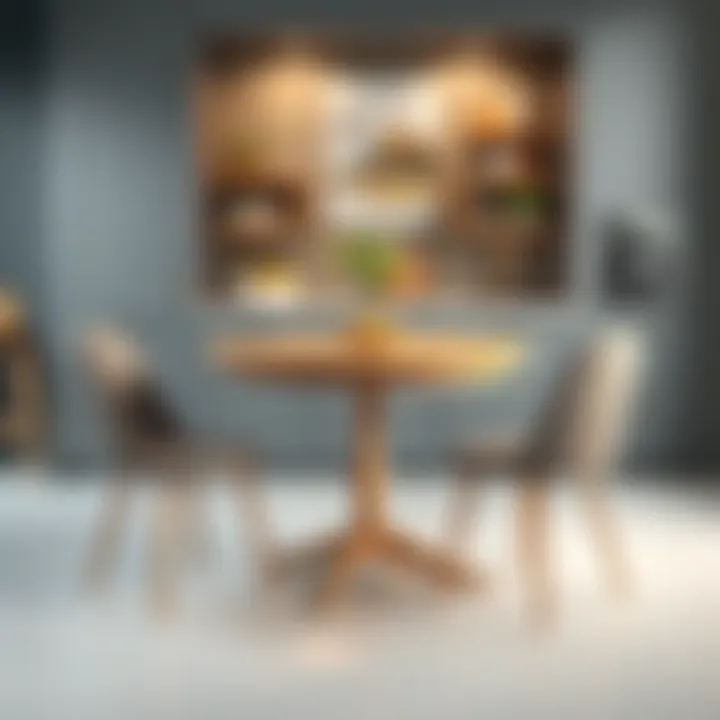 Chic Round Table Style Chic round table design for limited kitchen spaces