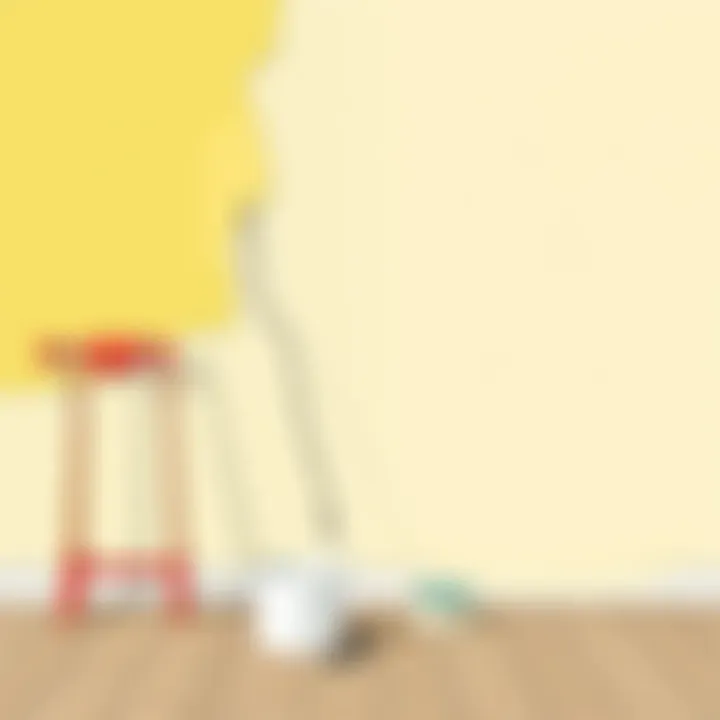 Drying Phase After Painting Drying phase for freshly painted walls