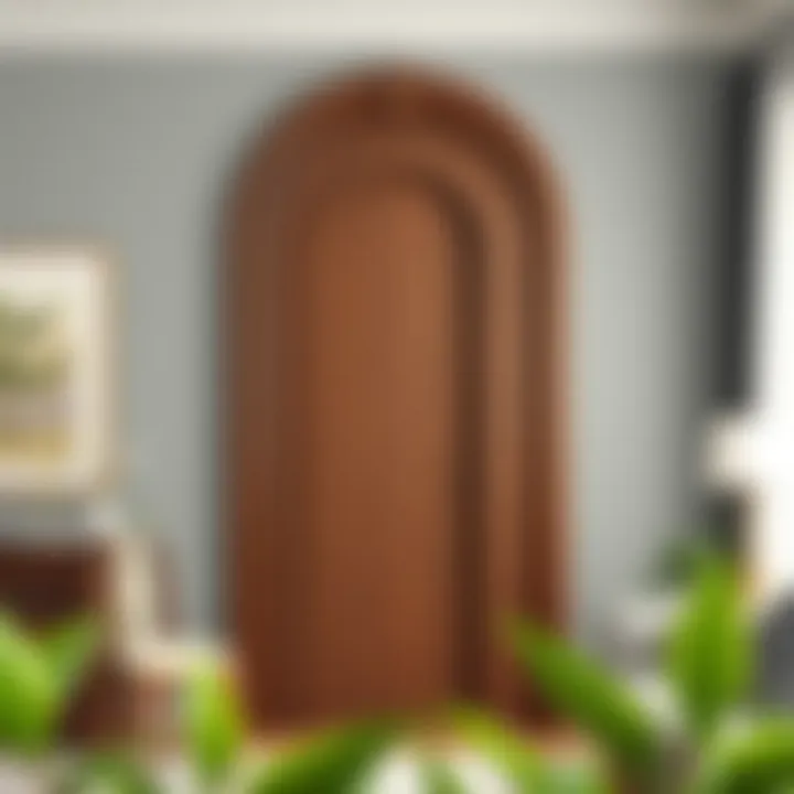 Elegant wooden wall vestiyer complementing interior decor