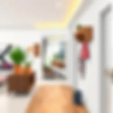 Modern Wall-Mounted Coat Rack Modern wall-mounted coat rack in a stylish hallway