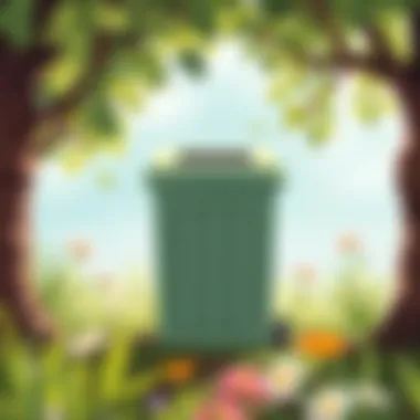 Recycling box in environmental use