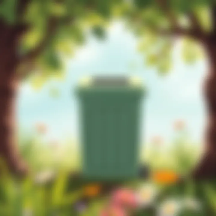 Recycling box in environmental use