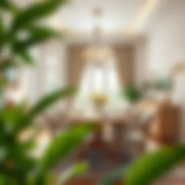 Elegance of English Dining Area An elegant dining area featuring a fusion of traditional English design and contemporary elements.