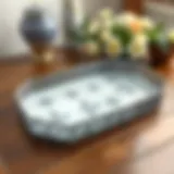 Elegant epoxy lace tray with intricate details