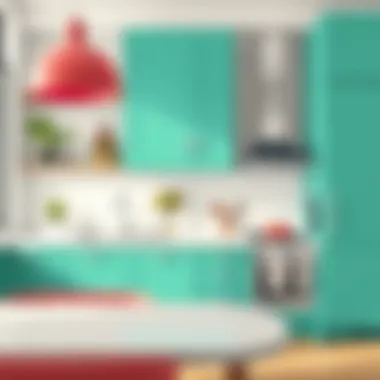 A modern kitchen showcasing vibrant paint colors that inspire creativity