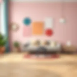 A color palette showcasing various interior paint options