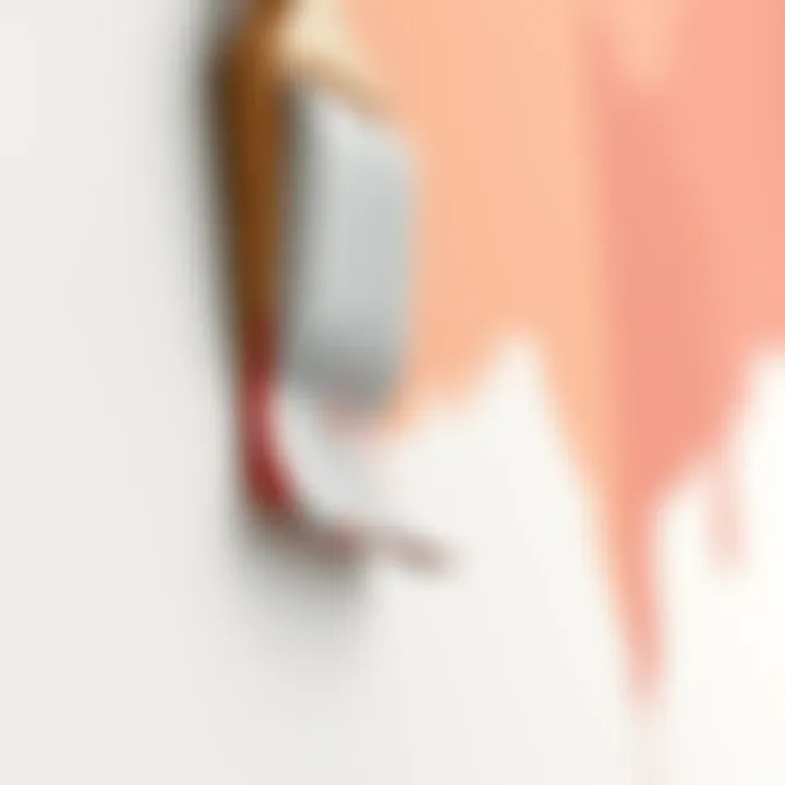 Close-up of paint application techniques on a wall