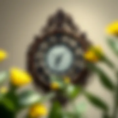 Elegant wall clock featuring artistic design and craftsmanship