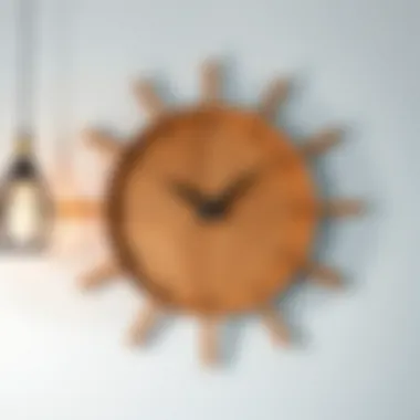 Stylish contemporary wall clock with geometric shapes