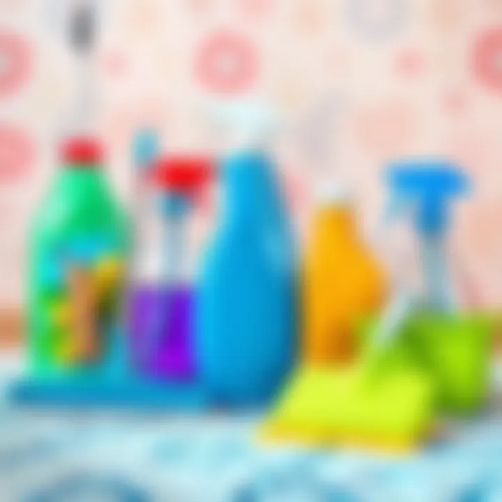 Essential Supplies for Carpet Cleaning Different cleaning supplies for carpet care