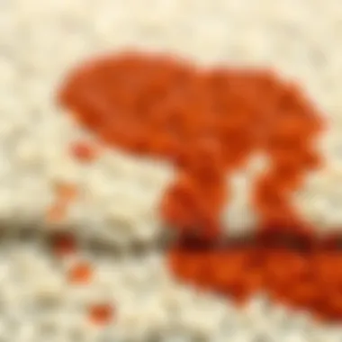 Stubborn Stain on Carpet A close-up of a stubborn stain on a carpet