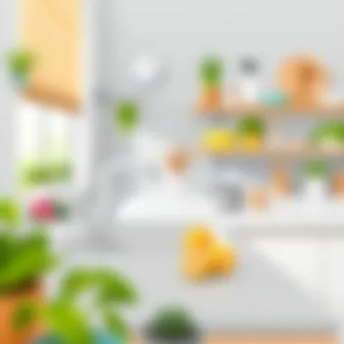 A clean kitchen environment highlighting hygiene and freshness