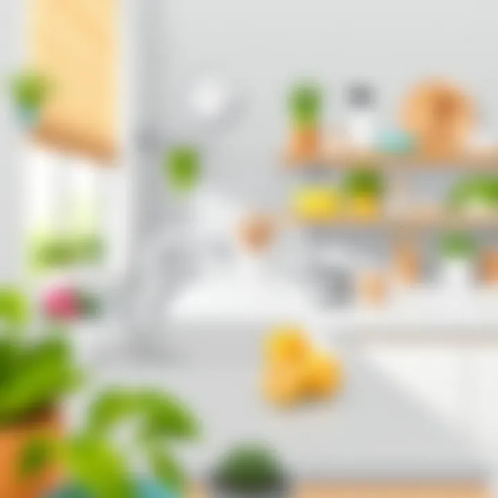 A clean kitchen environment highlighting hygiene and freshness