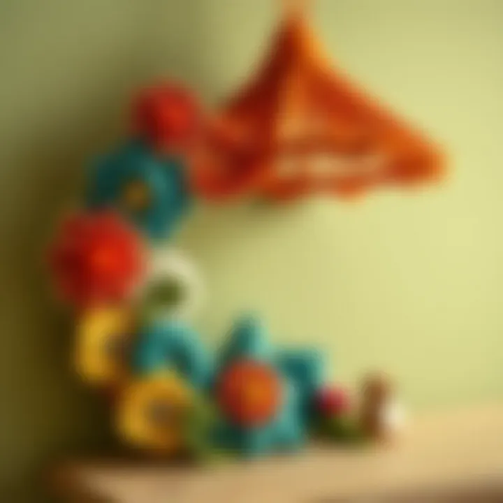 Artistic Felt Craftsmanship Intricate felt design showcasing creativity