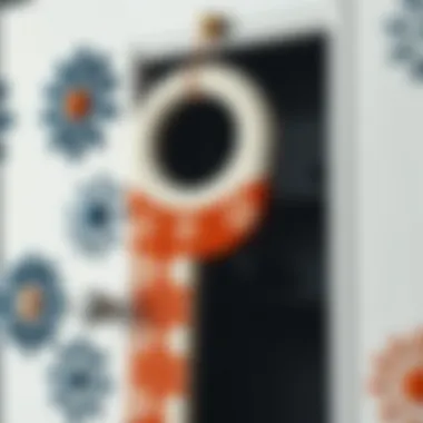 Detailed Felt Door Hanger Close-up of a felt door hanger with unique patterns