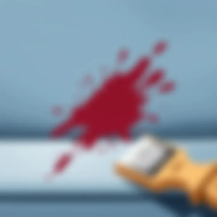 Final result of ink stain removal