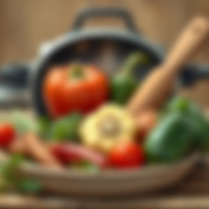 Ingredients for Pressure Cooking Fresh ingredients ready for pressure cooking