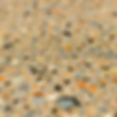 Close-up of granite surface showcasing unique textures