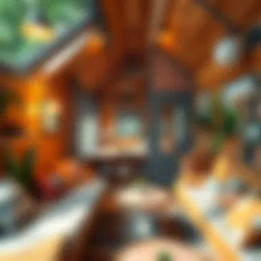 Efficient Space Utilization in Tiny Homes Cozy tiny house interior with efficient space utilization