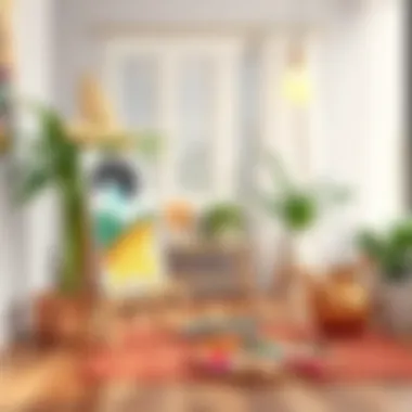 A serene painting setup with colorful palettes