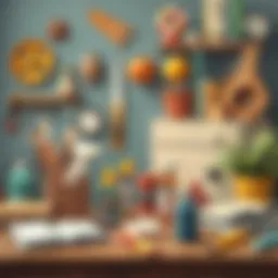 Artistic representation of various hobbies