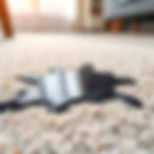 Illustration of ink stain on carpet