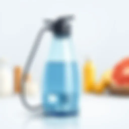 Iron cleaning water bottle with a sleek design