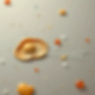 Close-up of a surface covered in adhesive residue