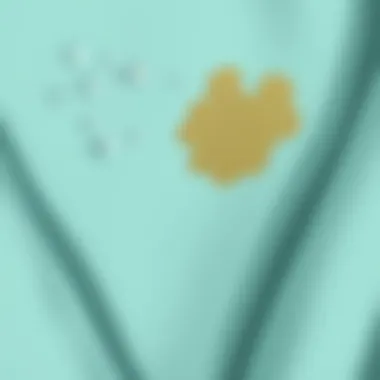 The result of a clean fabric after removing the tea stain