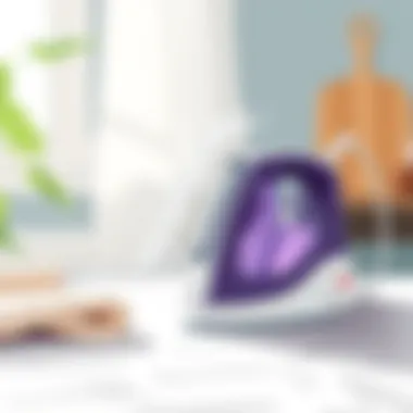 Visual representation of proper ironing techniques using Koçtaş board covers.